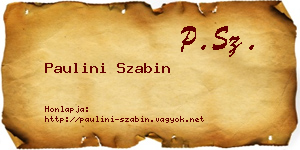 Paulini Szabin névjegykártya